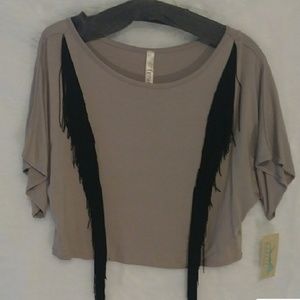 NWT Fringe Crop Top